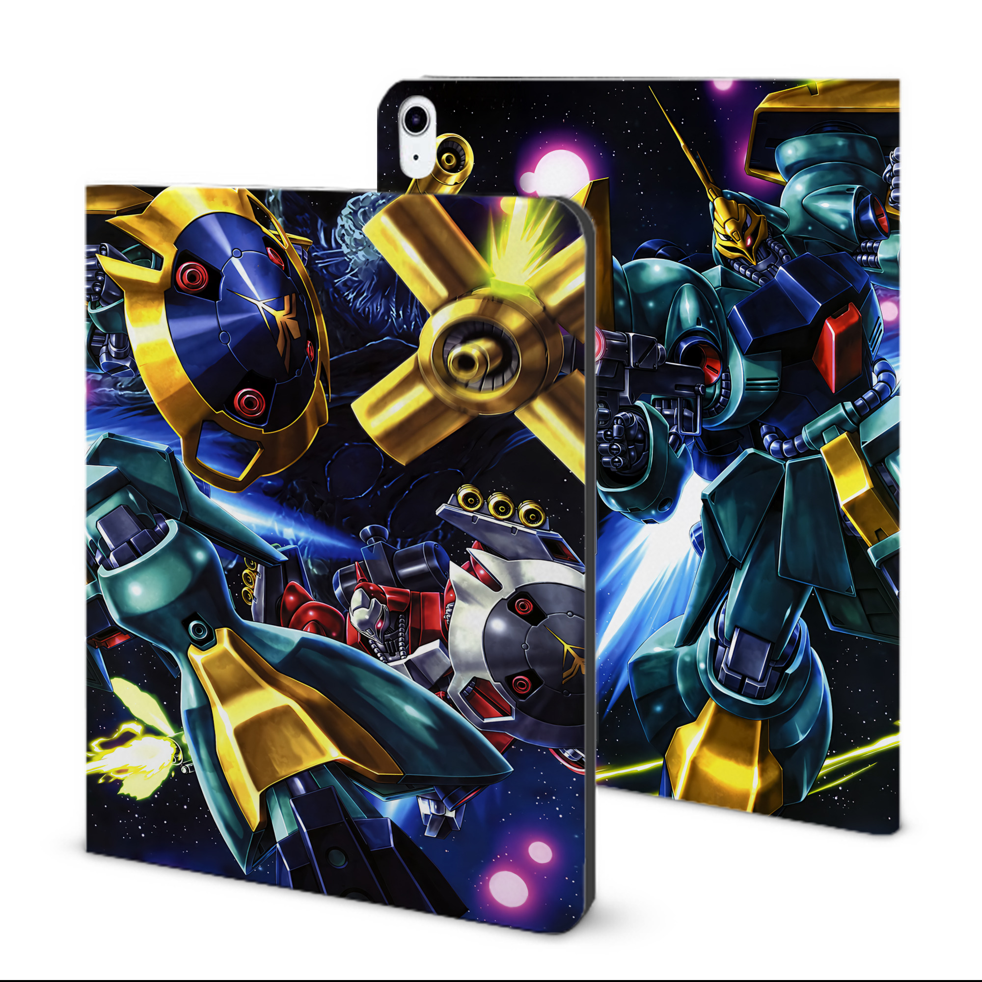 （画像用） 機動戦士ガンダム Mobile Suit Gundam IPad ケース ブック型 PUレザー TPU 耐衝撃 軽量 薄型 ペン収納なし 全面保護 IPad 各モデル対応